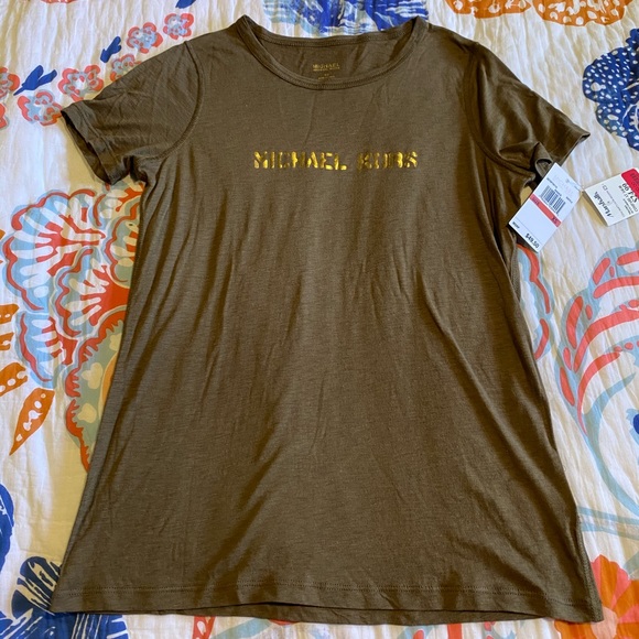 michael kors t shirt olive